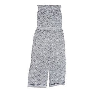 Ann Taylor Loft Jumpsuit NWT Womens Size XL Gray Geometric Strapless Coverup